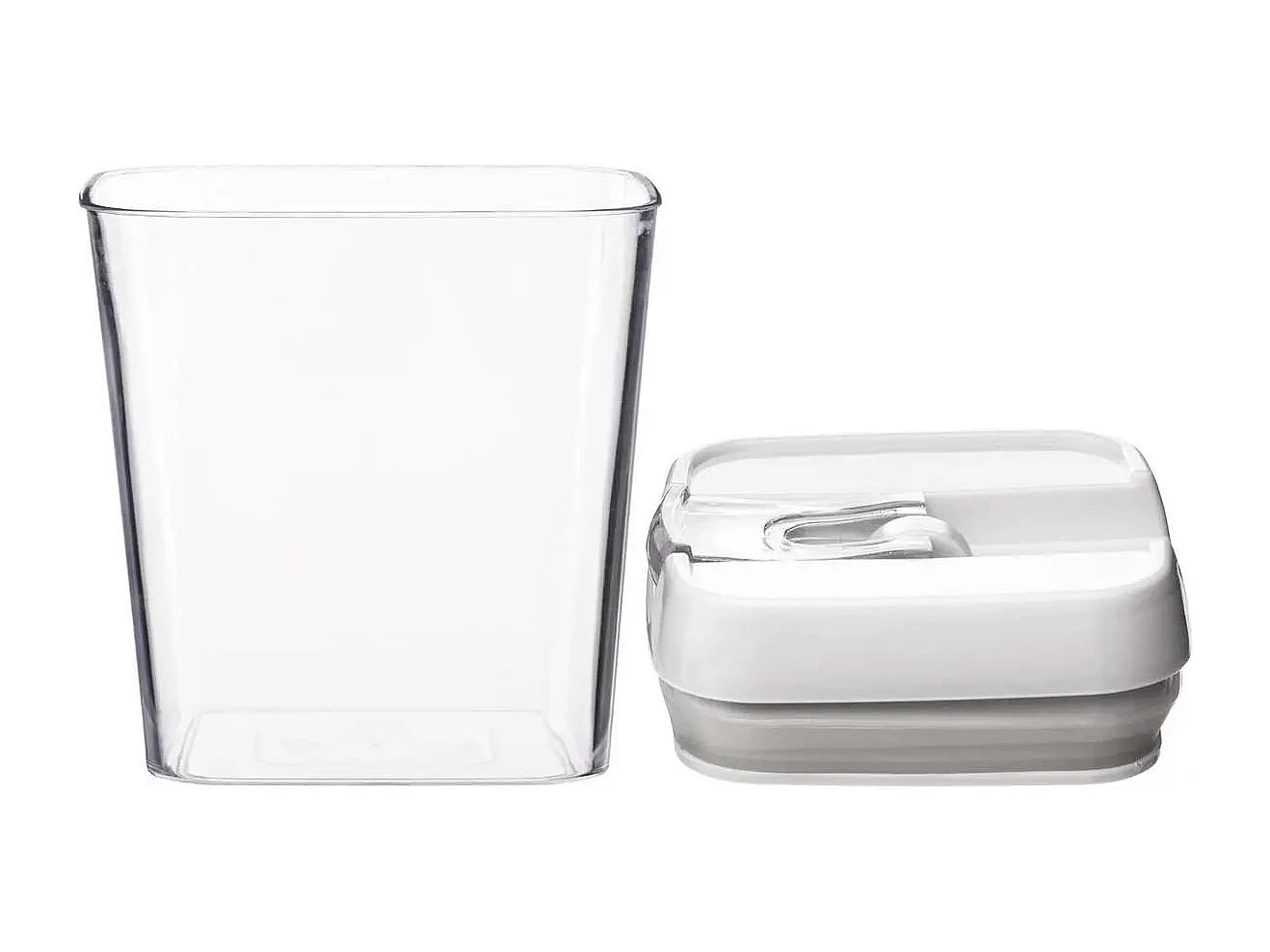 Bocal en Plastique Carré "Oslo" 500mL Transparent