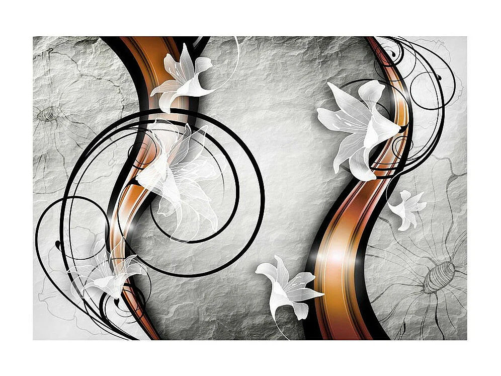 Papier Peint "Lily on a Stone" 70 x 100 cm