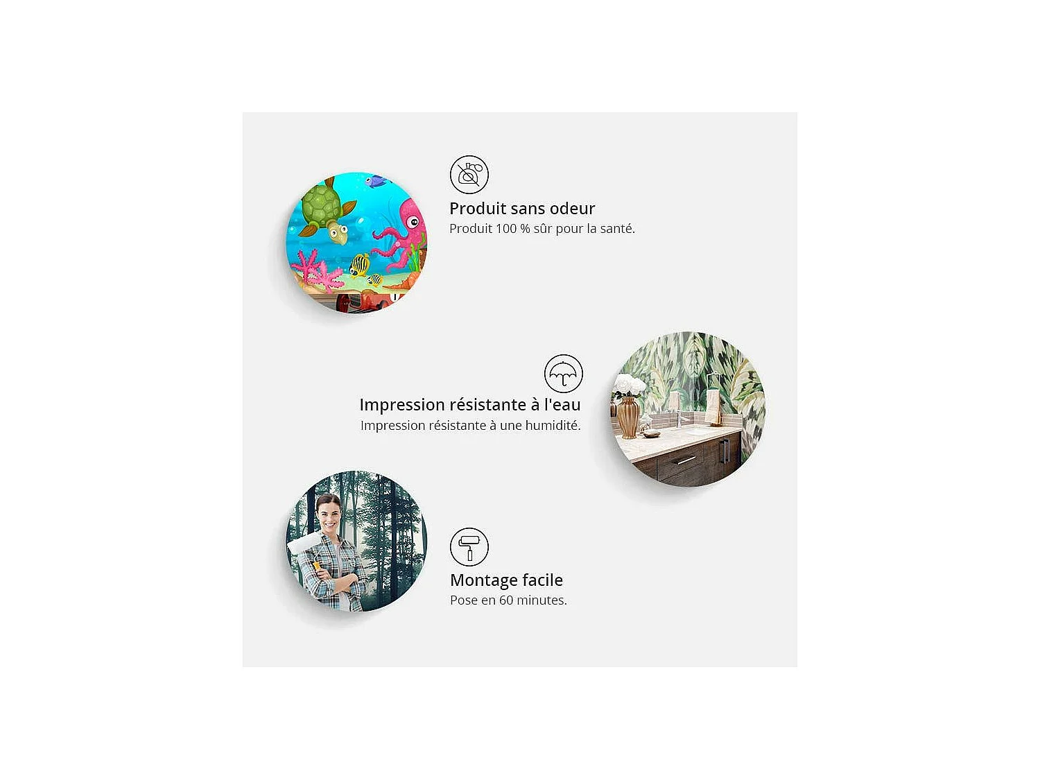 Papier Peint "Red Balls" 210 x 300 cm