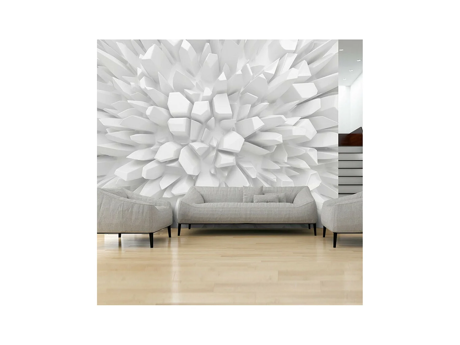 Papier Peint "White Dahlia" 245 x 350 cm