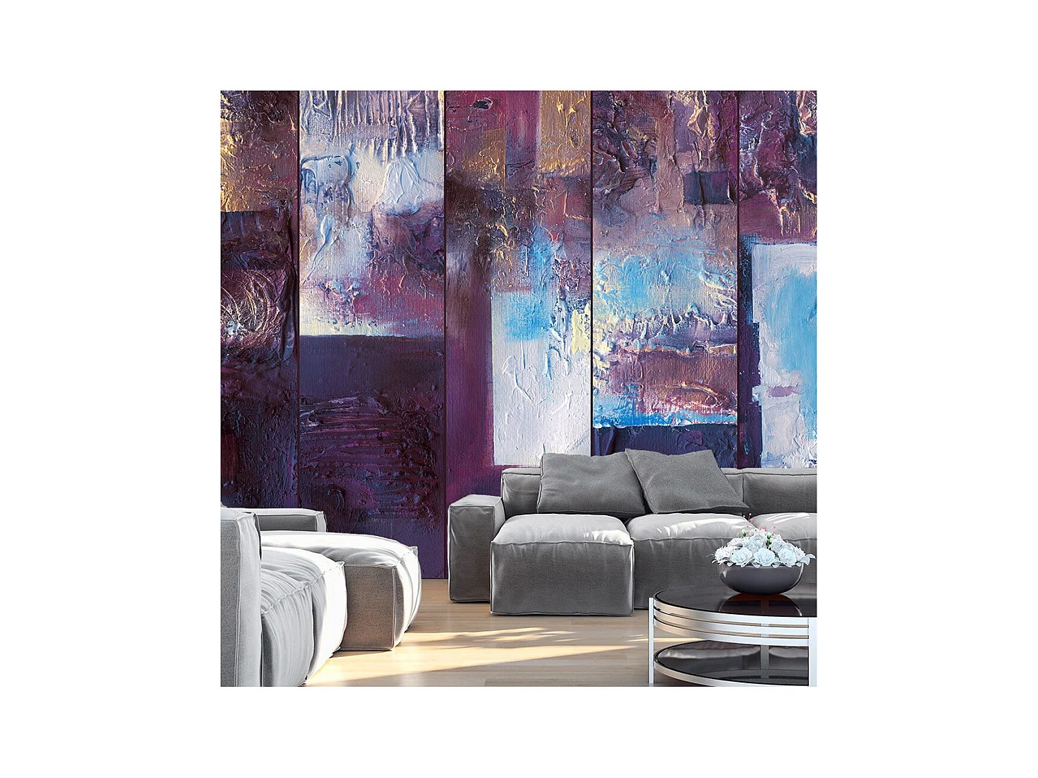 Papier Peint "Winter Evening Abstract" 50x1000cm