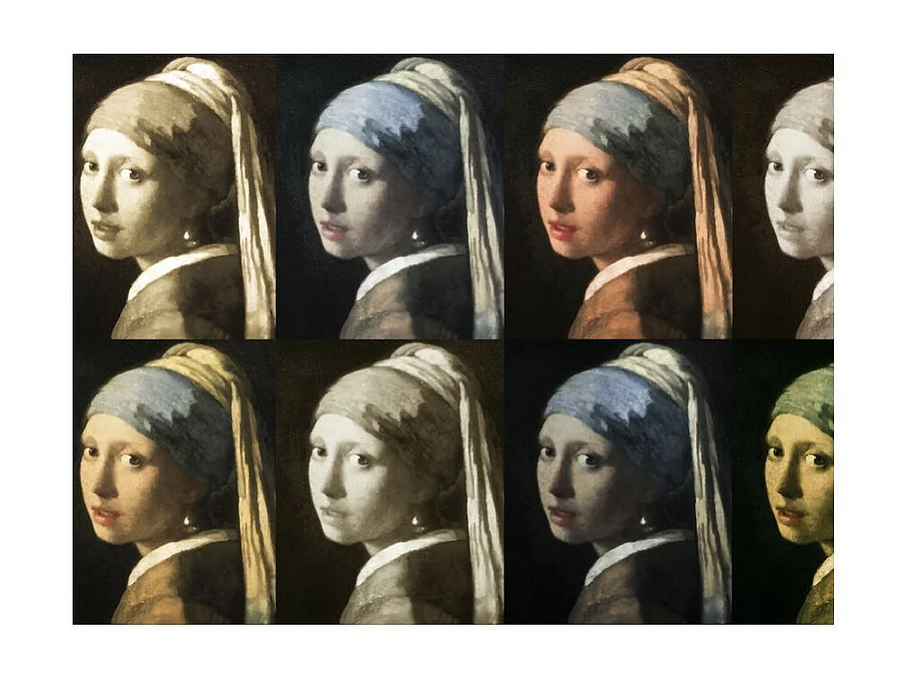 Papier Peint "Girl with a Pearl Earring Pop Art" 154 x 200 cm