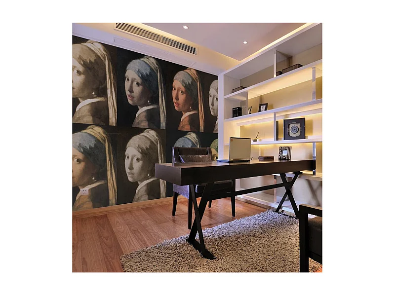 Papier Peint "Girl with a Pearl Earring Pop Art" 154 x 200 cm