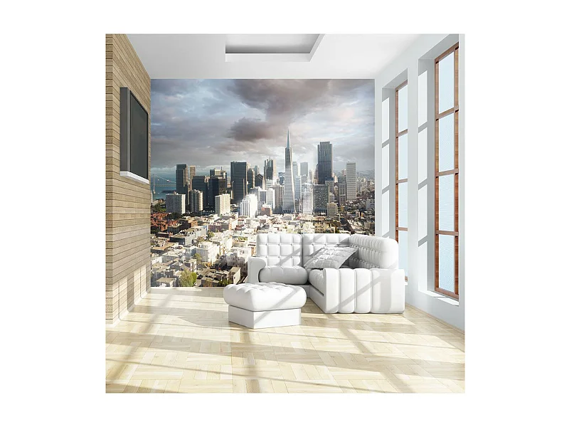 Papier Peint "Arbres : Tunnel D'automne" 154 x 200 cm