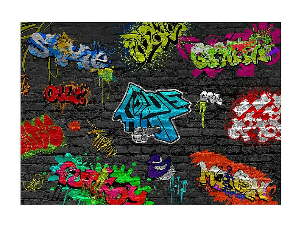 Papier Peint "Graffiti Wall" 70 x 100 cm