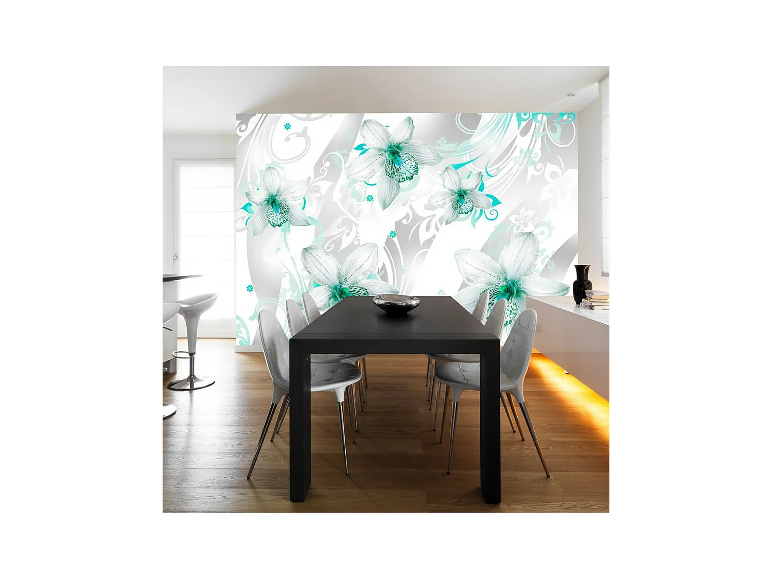 Papier Peint "Sounds of Subtlety Turquoise" 105 x 150 cm