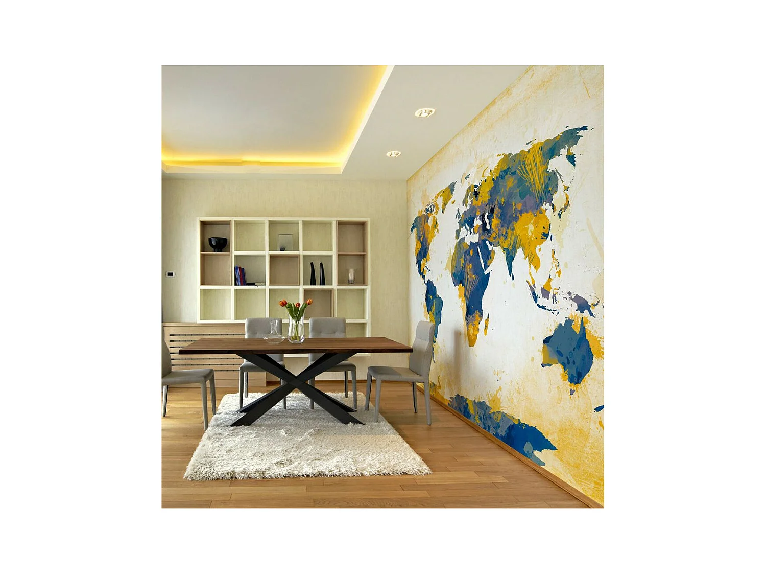 Papier Peint "Map of the World Sun & Sky" 270 x 350 cm