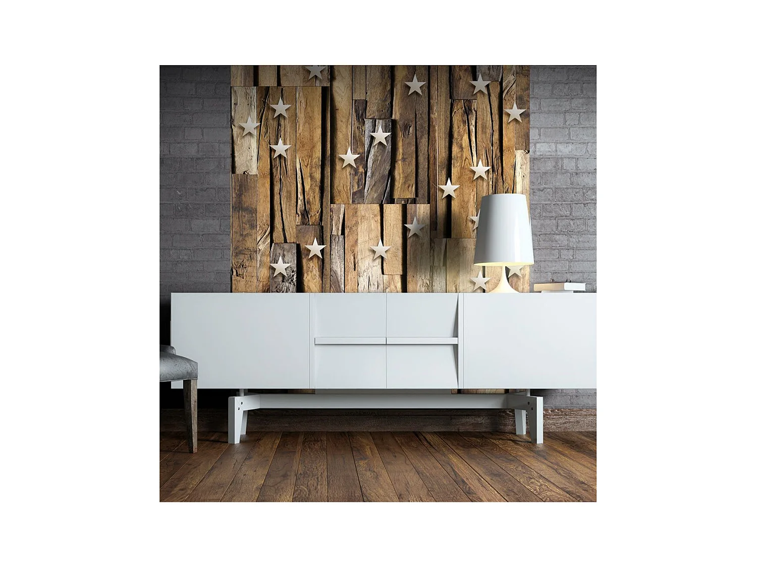 Papier Peint "Wooden Constellation" 50x1000cm