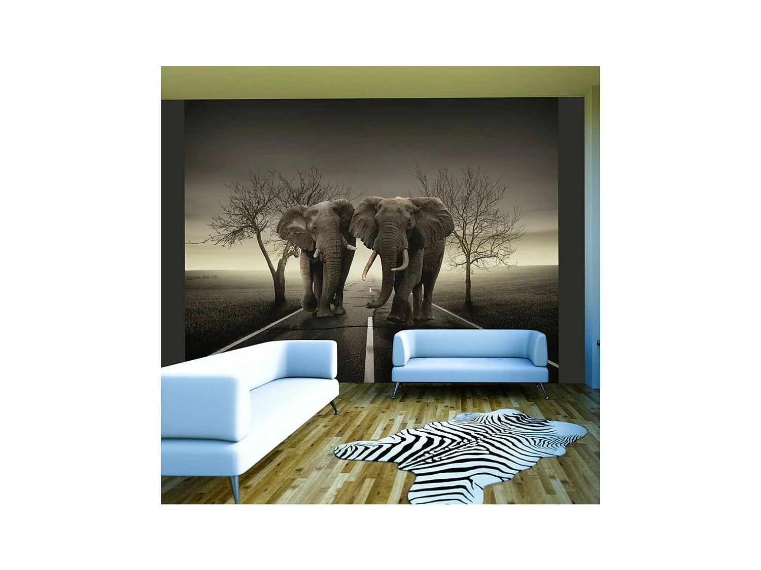 Papier Peint "Ville D'éléphants" 270 x 350 cm