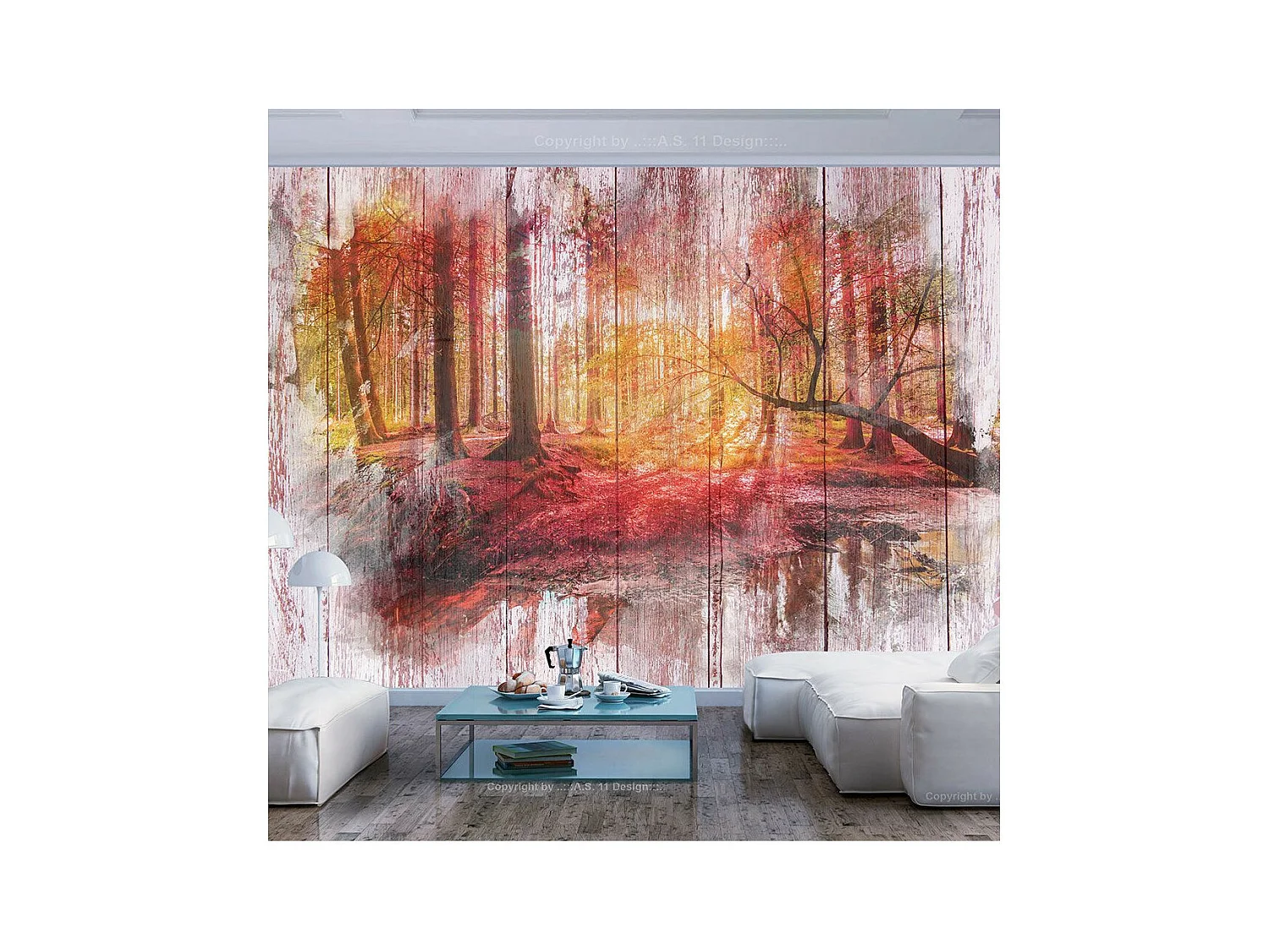 Papier Peint "Autumnal Forest" 140 x 200 cm