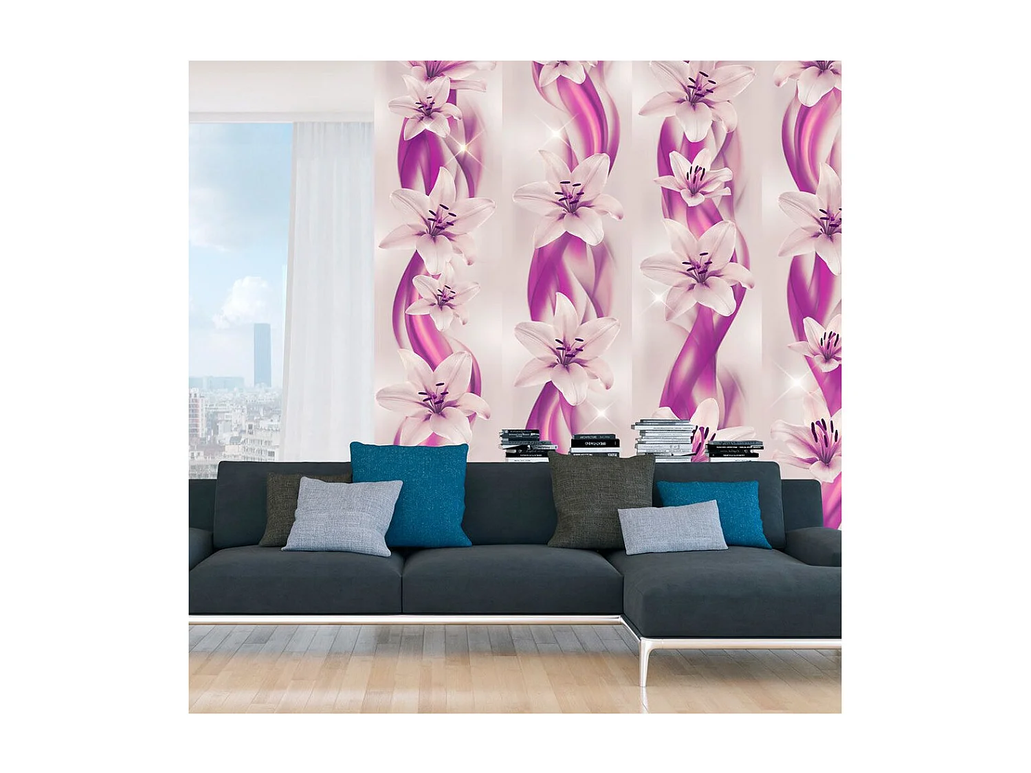 Papier Peint "Lilac Stream" 50x1000cm