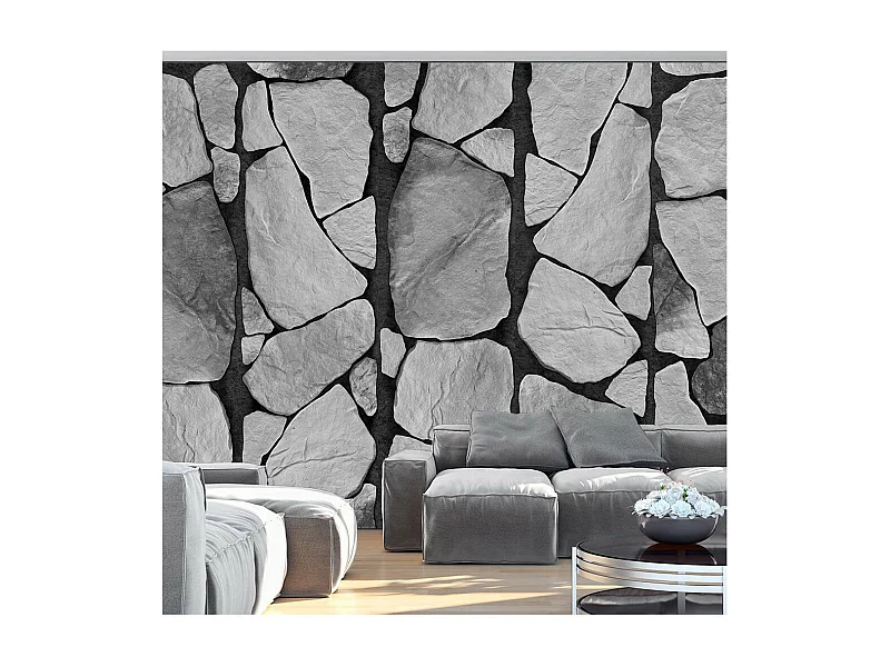 Papier Peint "Rocher dans la Grisaille" 50x1000cm