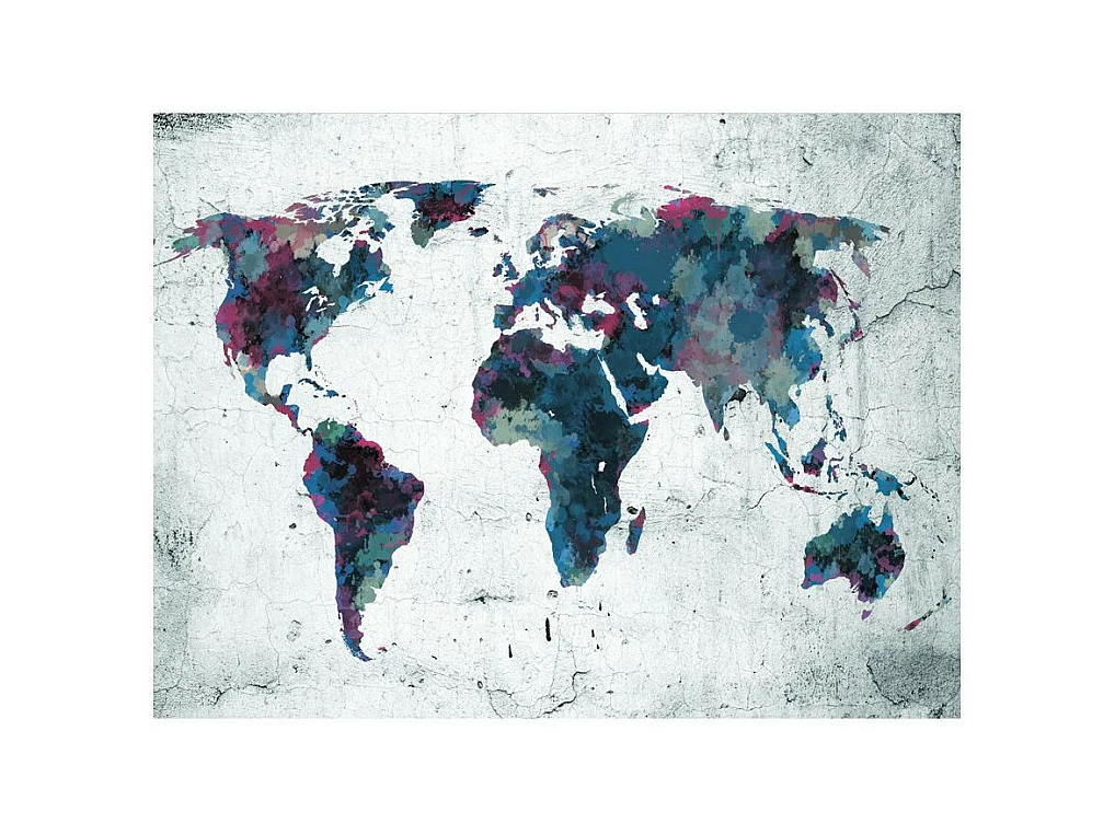 Papier Peint "World Map on the Wall" 231 x 300 cm