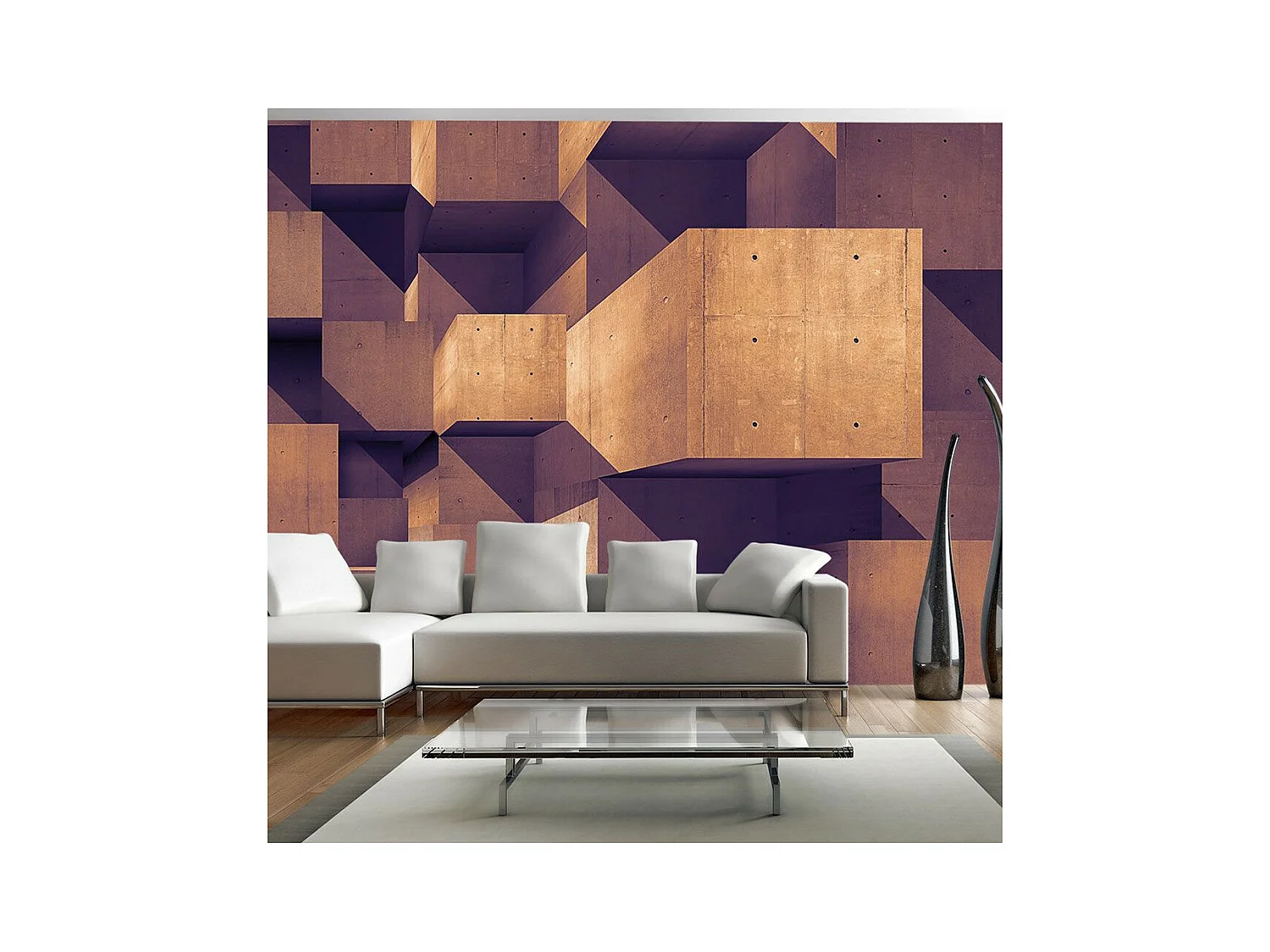 Papier Peint "Sunset Over the Concrete City" 245 x 350 cm