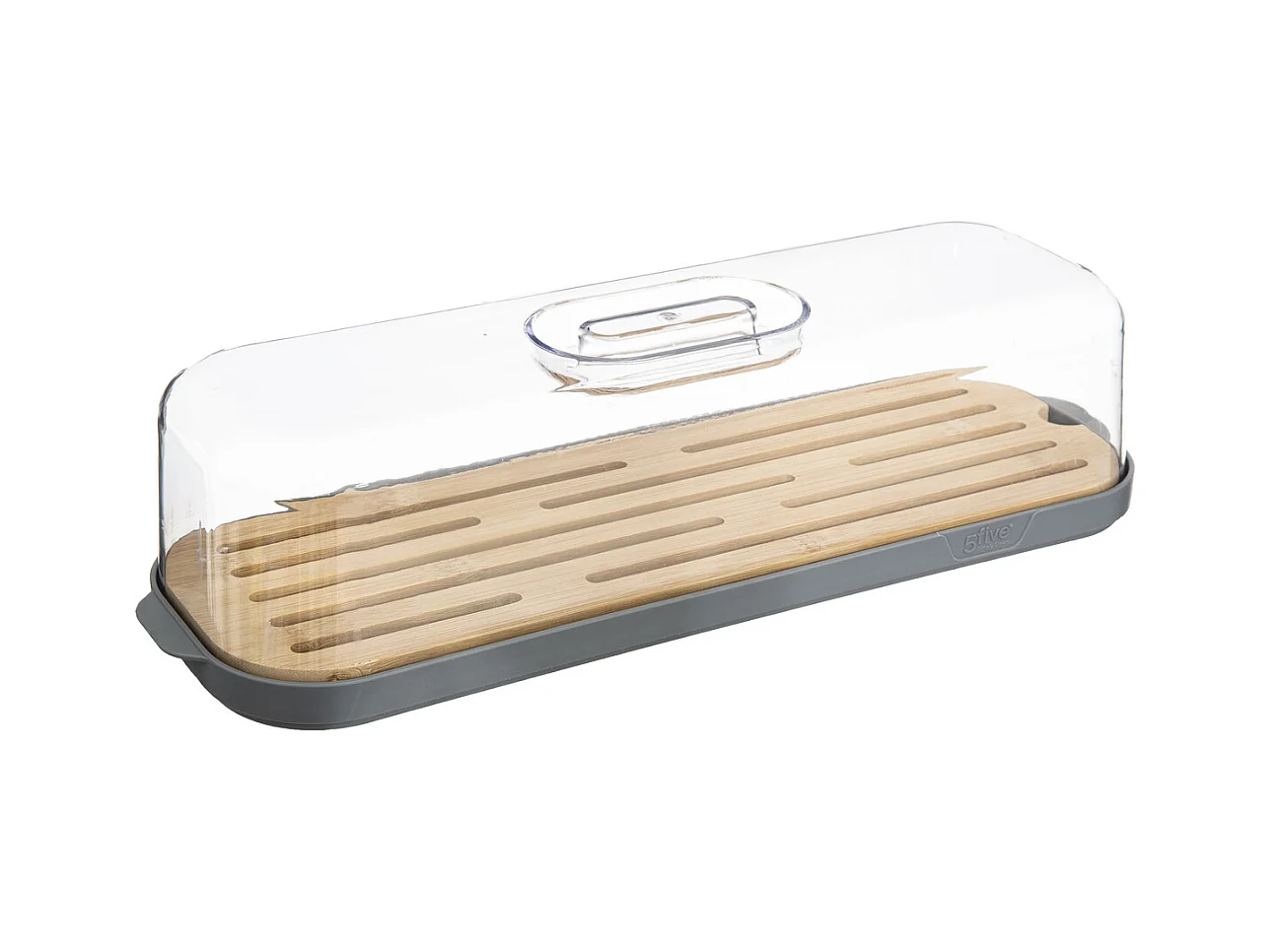 Boîte à Baguette "Fresheat" 39cm Gris & Transparent