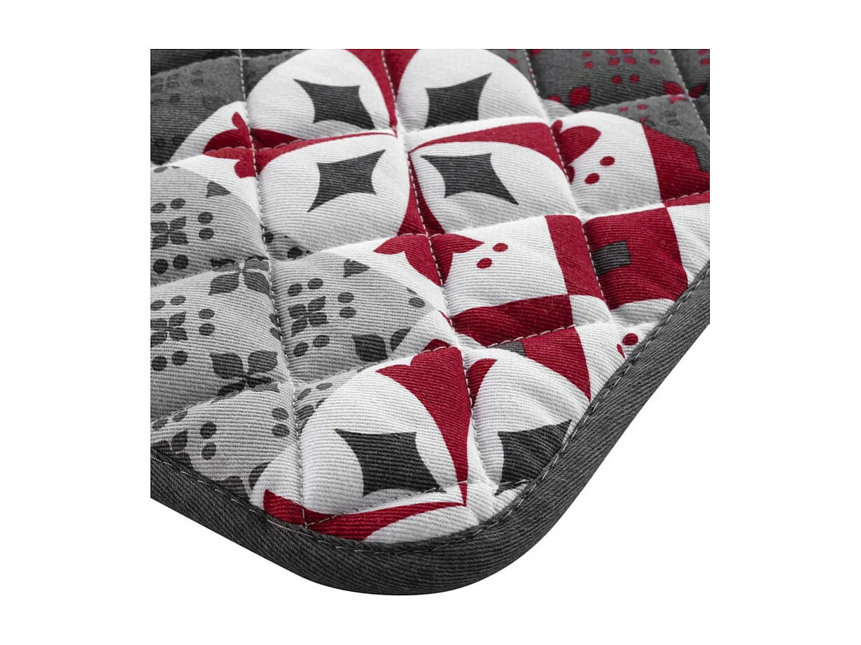 Sac à Pain "Credence" 28x70cm Gris & Rouge