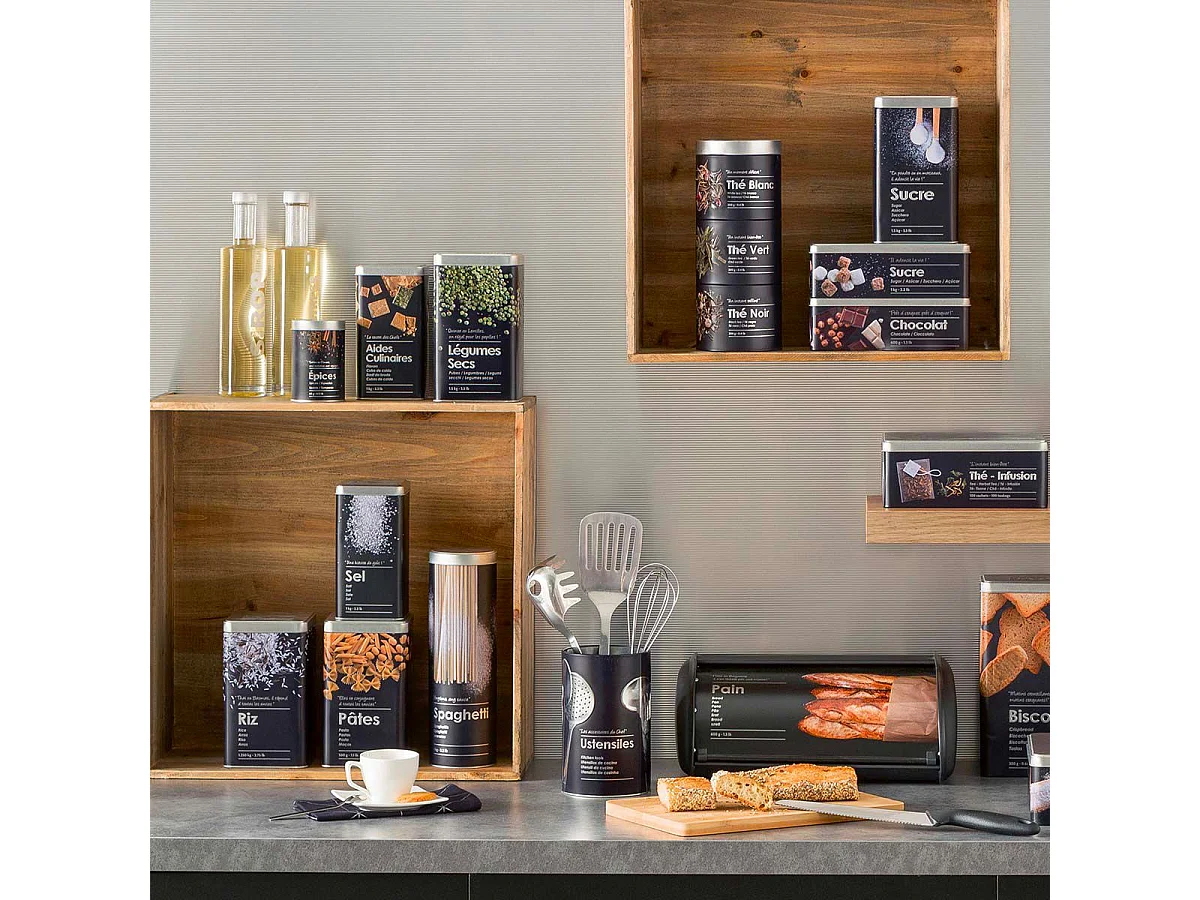 Boîte à Pains "Relief II" 36cm Noir