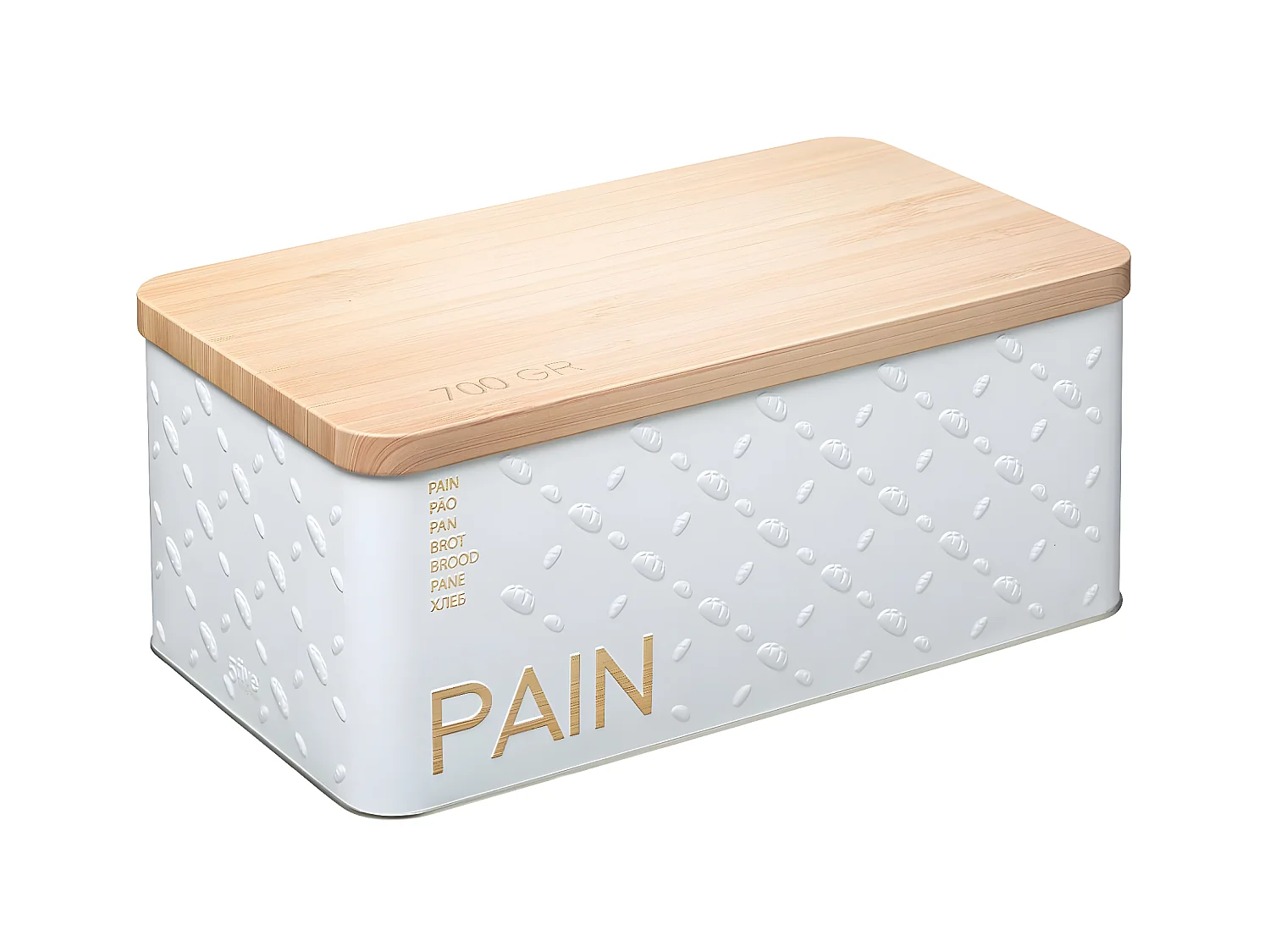 Boîte à Pain "Scandi" 31cm Blanc