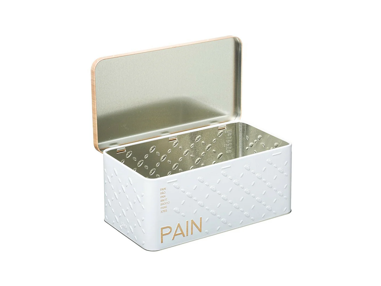 Boîte à Pain "Scandi" 31cm Blanc