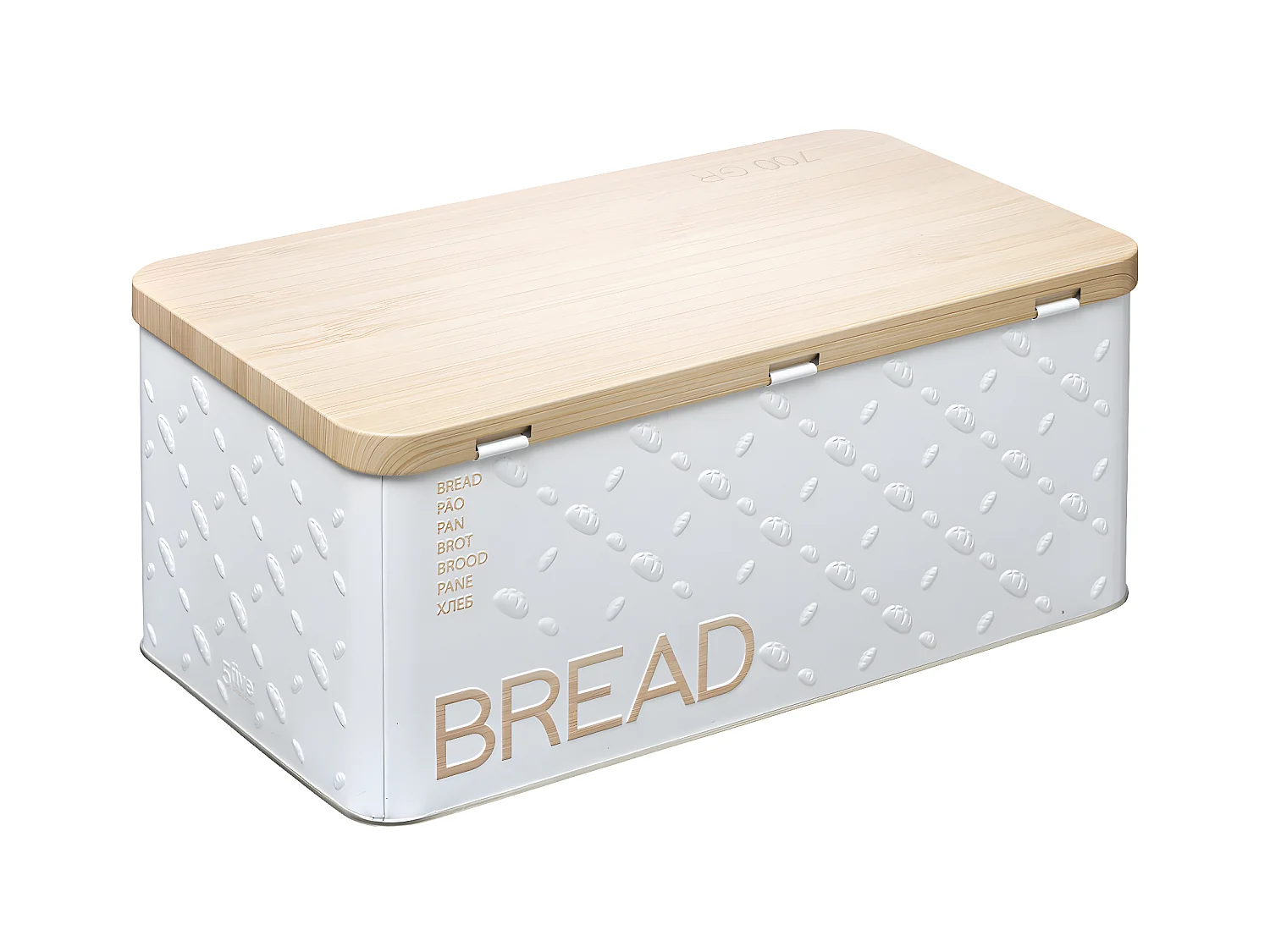 Boîte à Pain "Scandi" 31cm Blanc