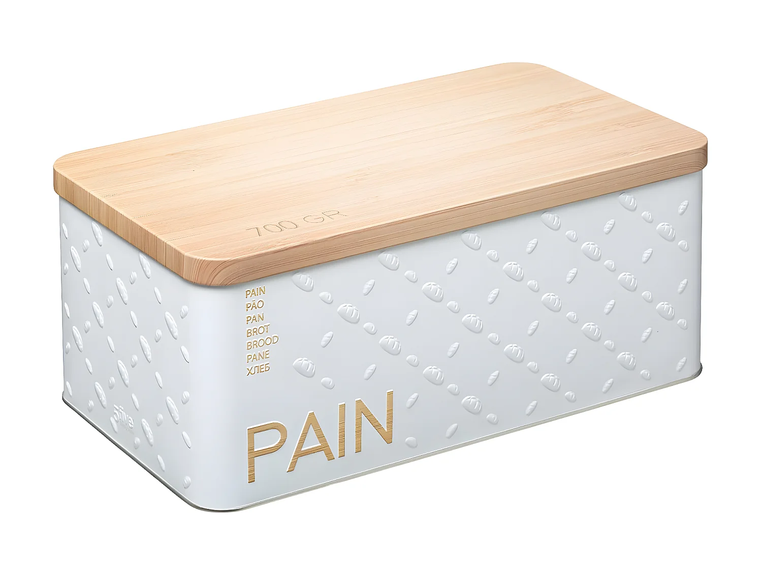 Boîte à Pain "Scandi" 31cm Blanc