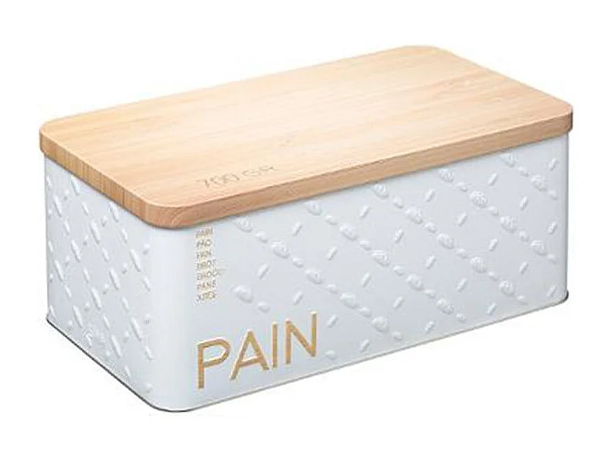 Boîte à Pain "Scandi" 31cm Blanc