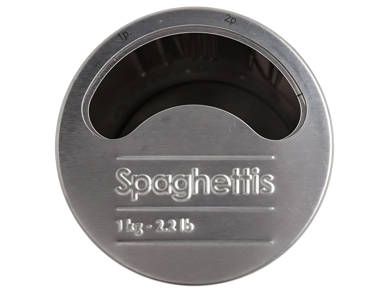 Spaghettibehälter aus Eisen mit schwarzem Relief 1kg Durchmesser 8,5x h27 cm