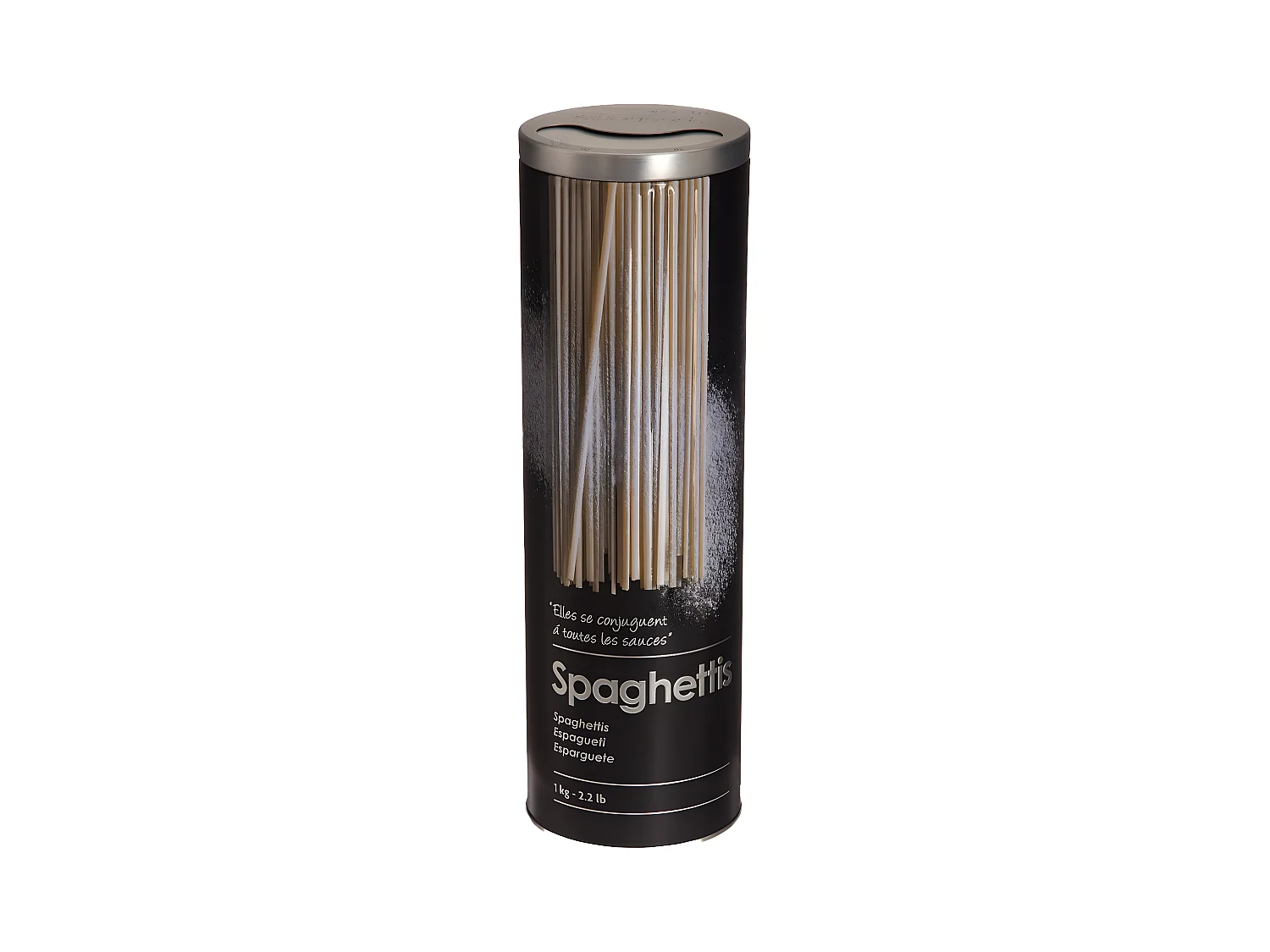 Boîte Spaghettis "Relief II" 27cm Noir