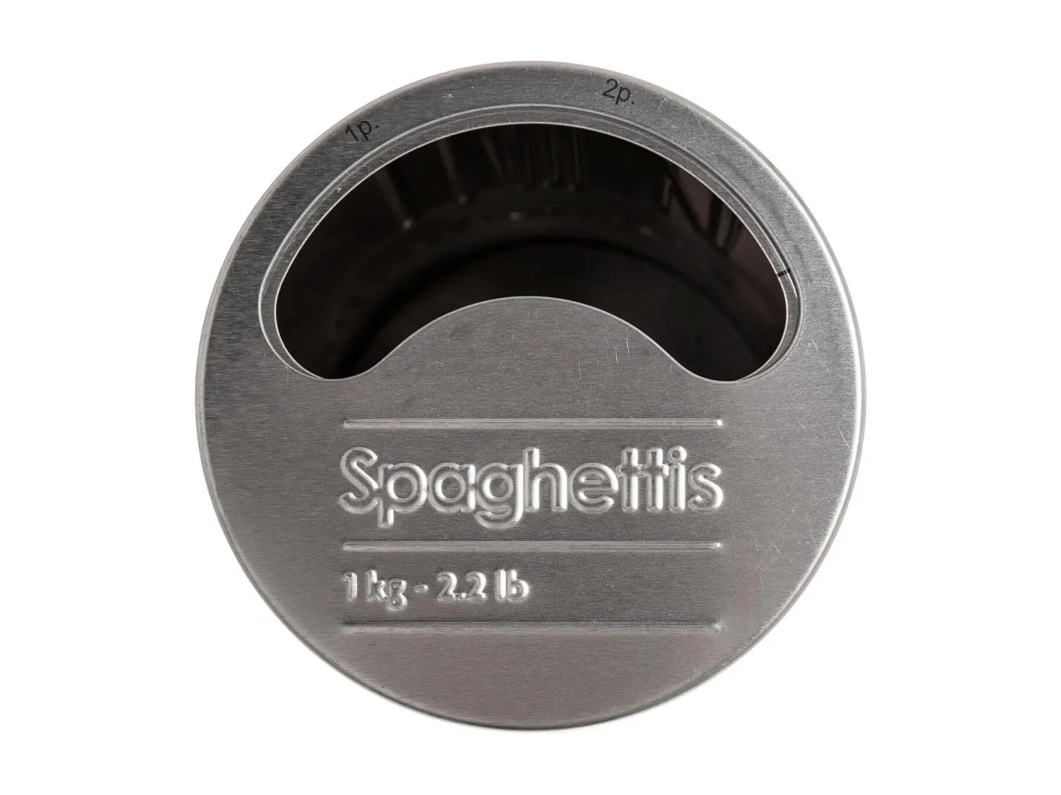Spaghettibehälter aus Eisen mit schwarzem Relief 1kg Durchmesser 8,5x h27 cm