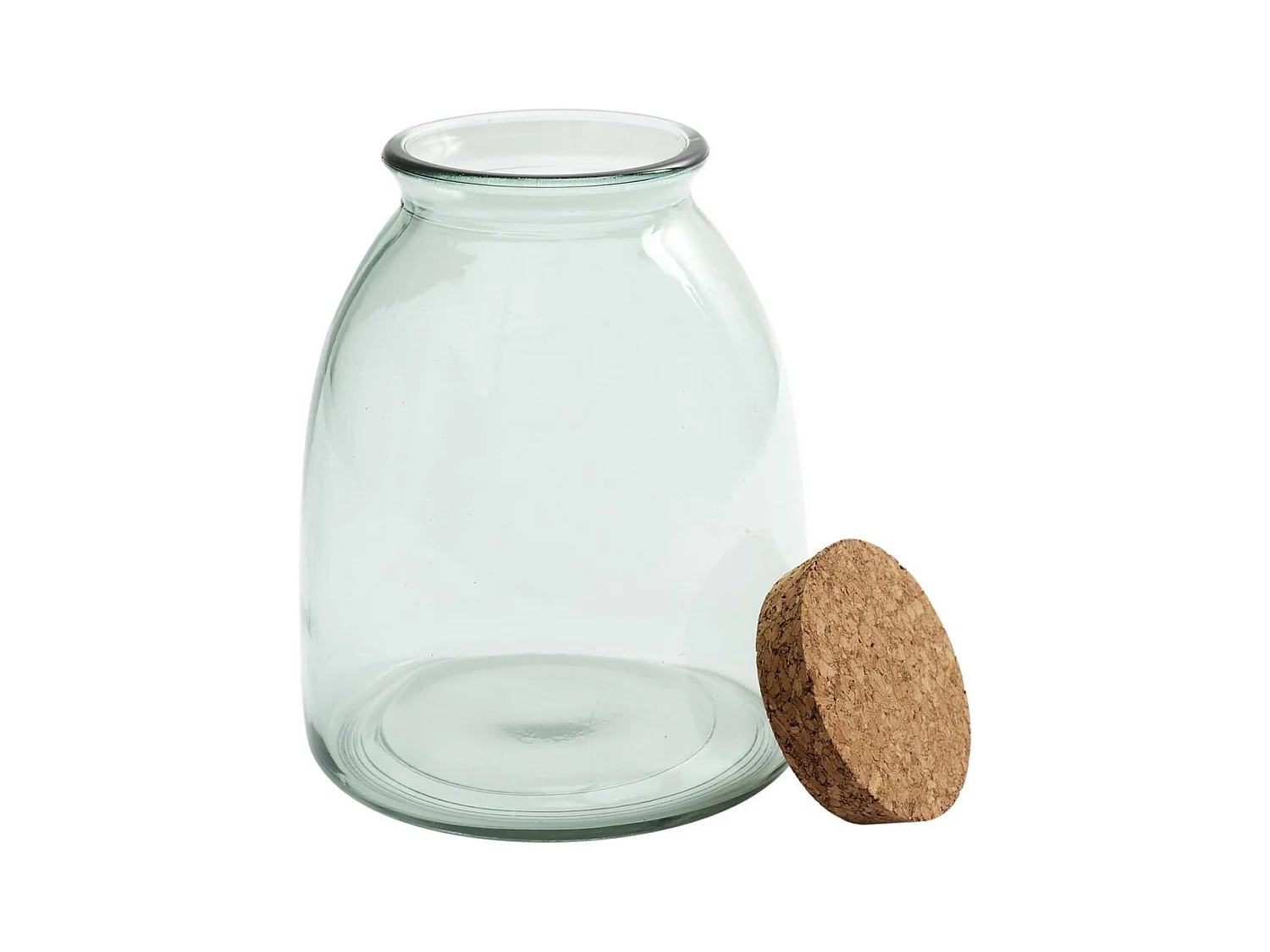 Bocal en Verre & Couvercle "Liège" 1L Transparent