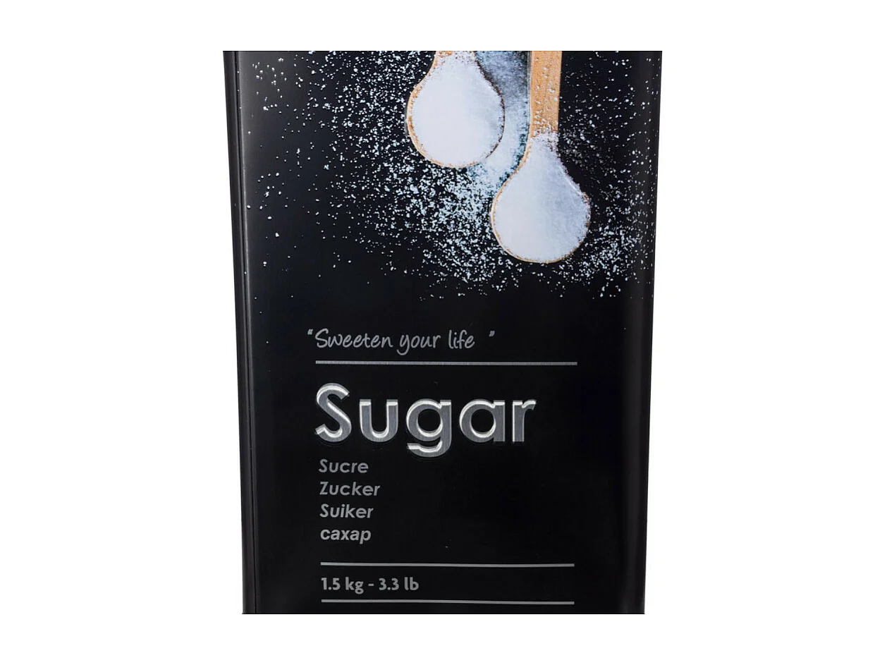 Boîte à Sucre "Relief II" 18cm Noir