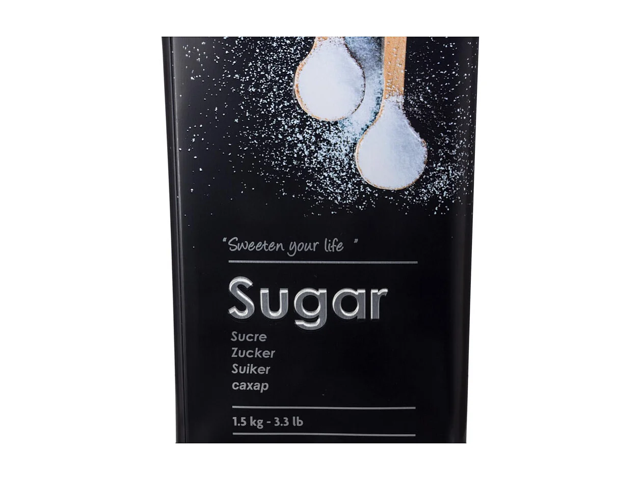 Boîte à Sucre "Relief II" 18cm Noir