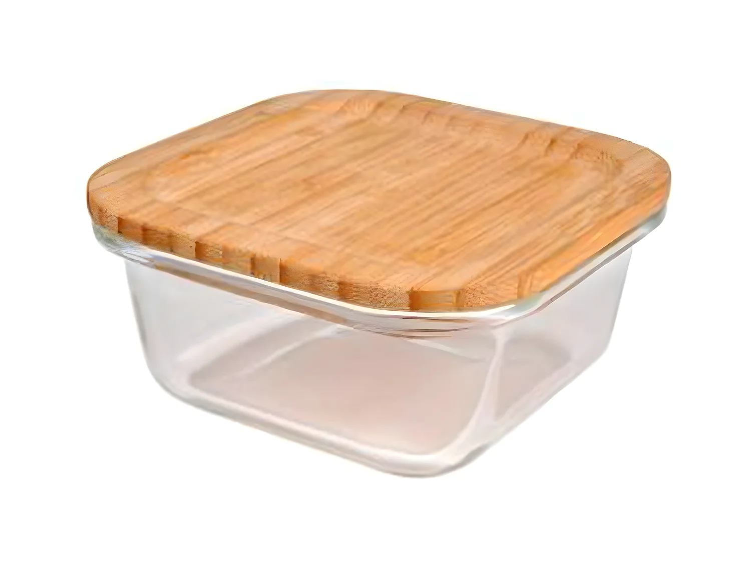 Boîte de Conservation Carrée "Bambou" 0,8L Naturel