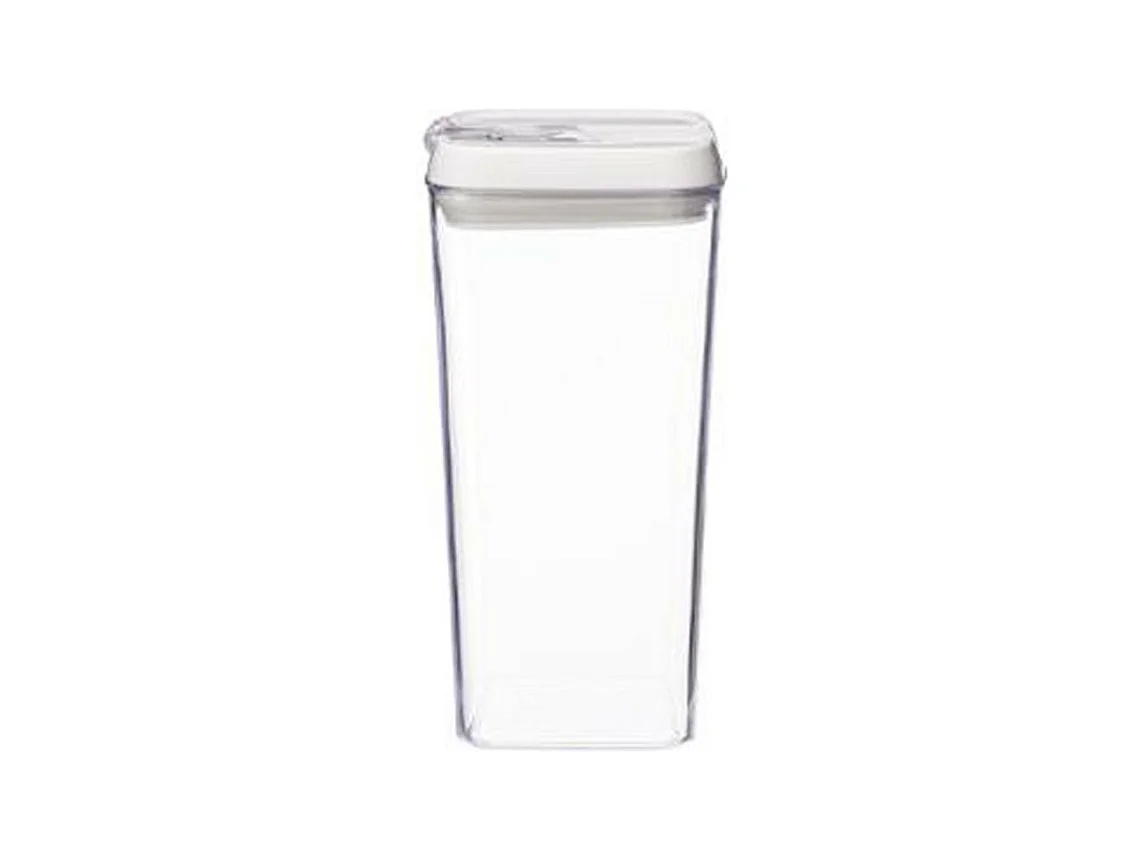 Bocal en Plastique Carré "Oslo" 1,2L Transparent