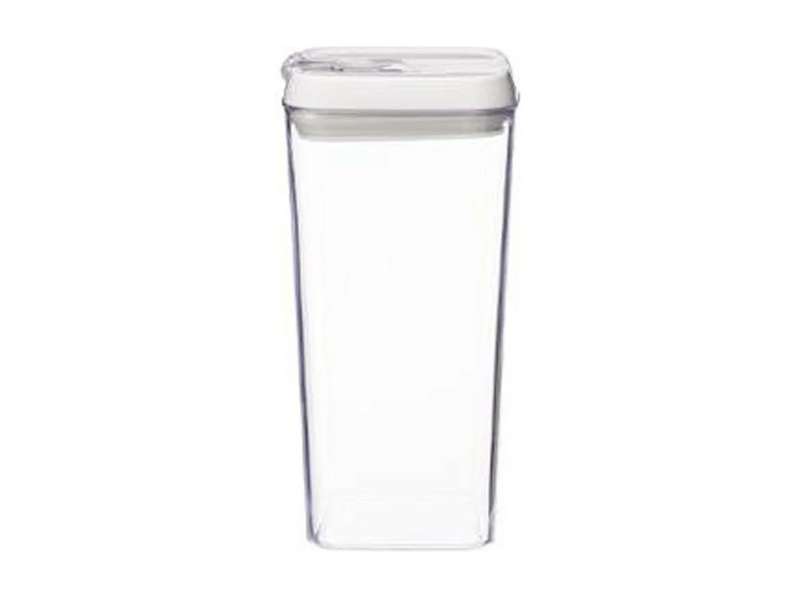 Bocal en Plastique Carré "Oslo" 1,2L Transparent