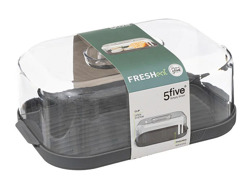 Boîte à Fromage "Fresheat" 28cm Gris