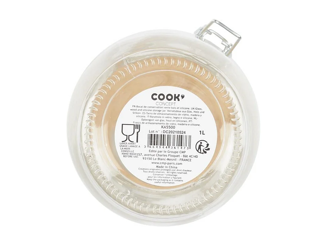 Bocal de Conservation "Nourriture" 1L Transparent