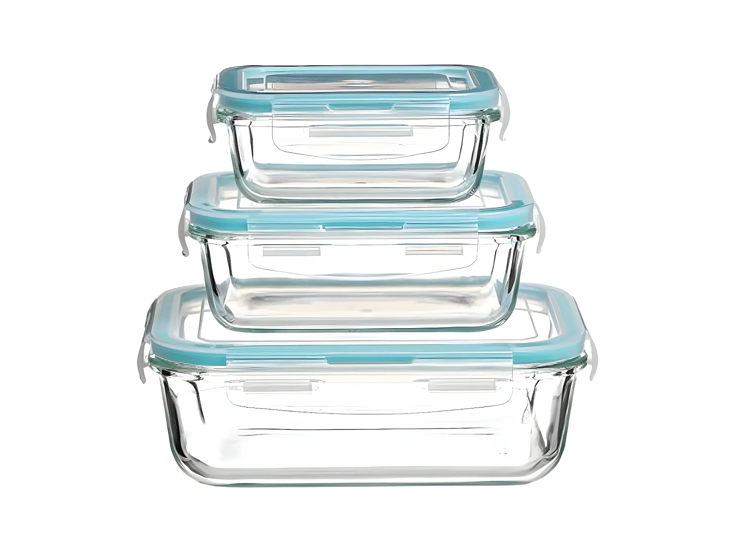 Lot de 3 Boîtes de Conservation "Clipeat" 19cm Bleu