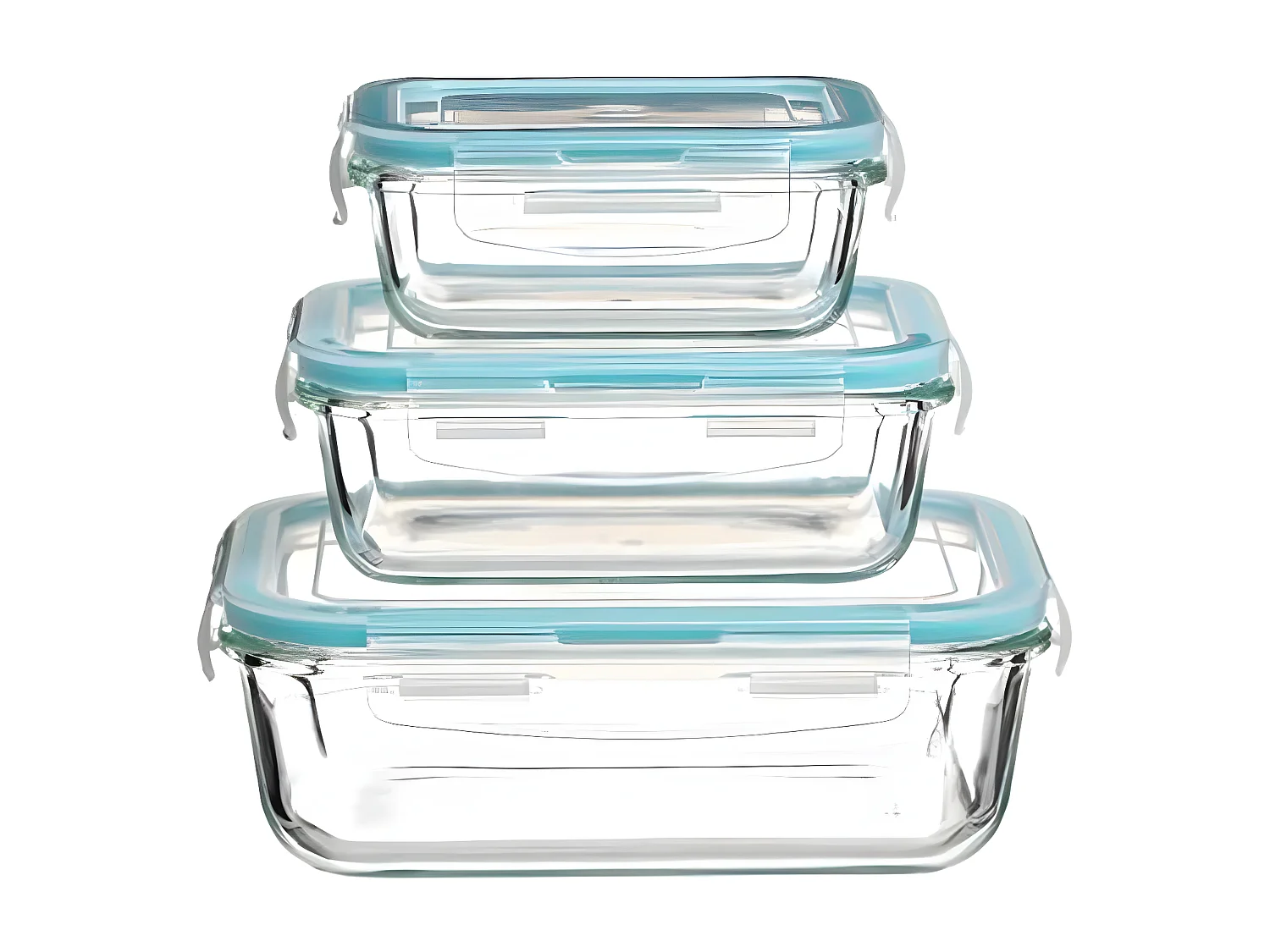 Lot de 3 Boîtes de Conservation "Clipeat" 19cm Bleu