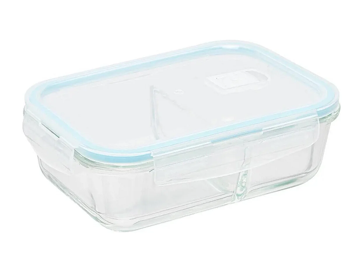 Boîte de Conservation Verre "Clipeat" 1,1L Bleu