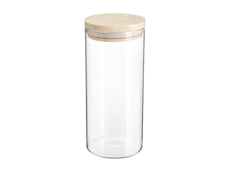 Bocal en Verre "Pops" 1,3L Transparent & Naturel