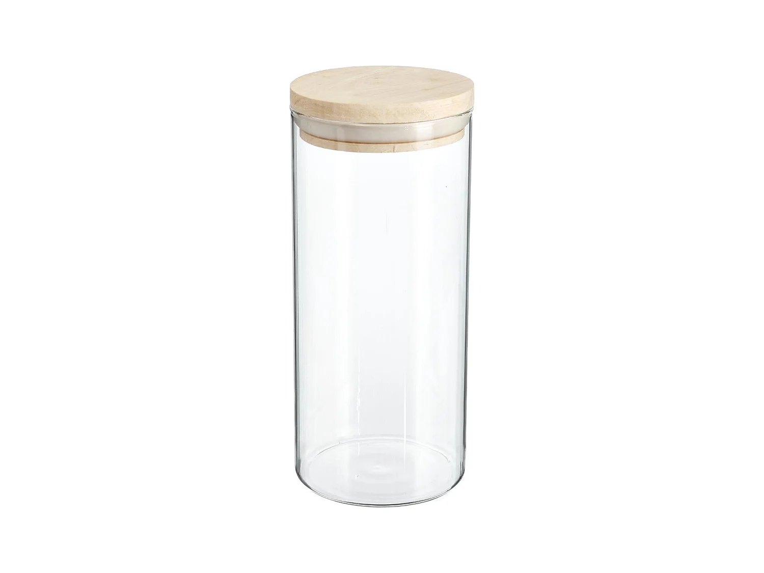 Bocal en Verre "Pops" 1,3L Transparent & Naturel