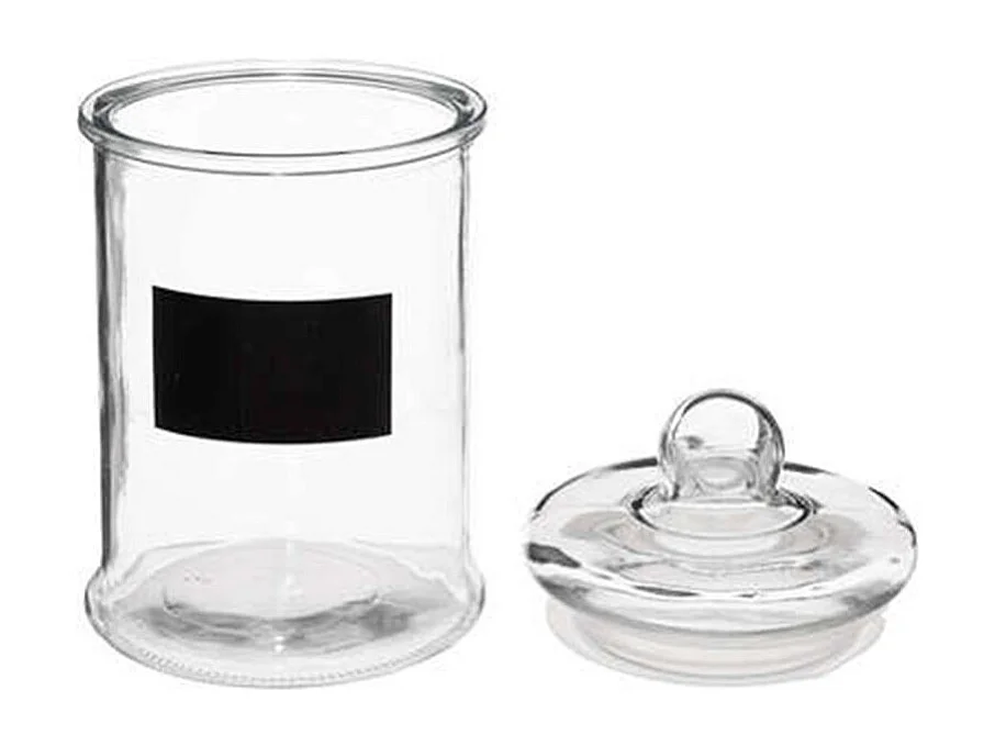 Bocal en Verre "Ardoise" 1,2L Transparent