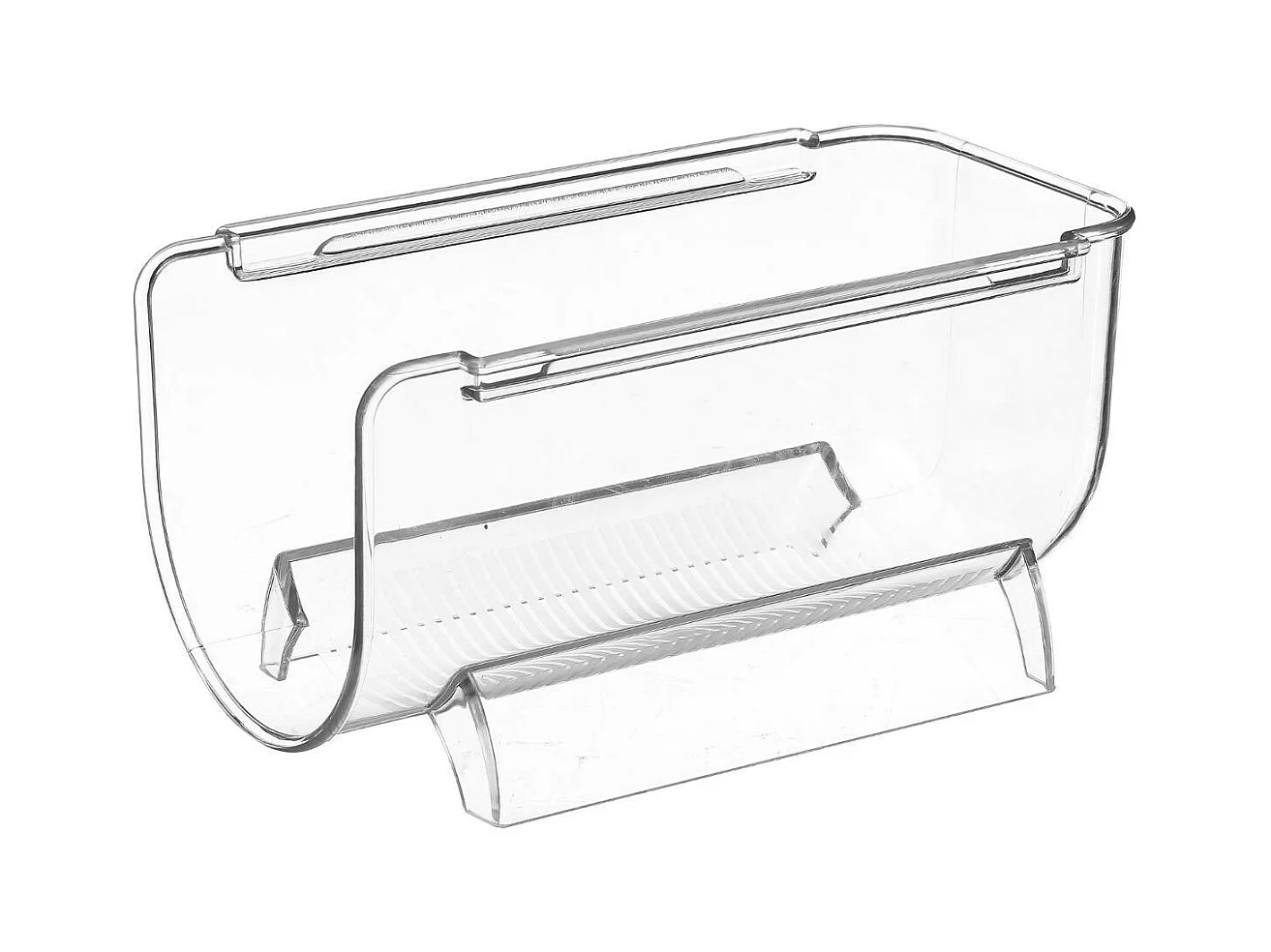 Bac de Rangement Bouteille Vin "Frigo" 20cm Transparent