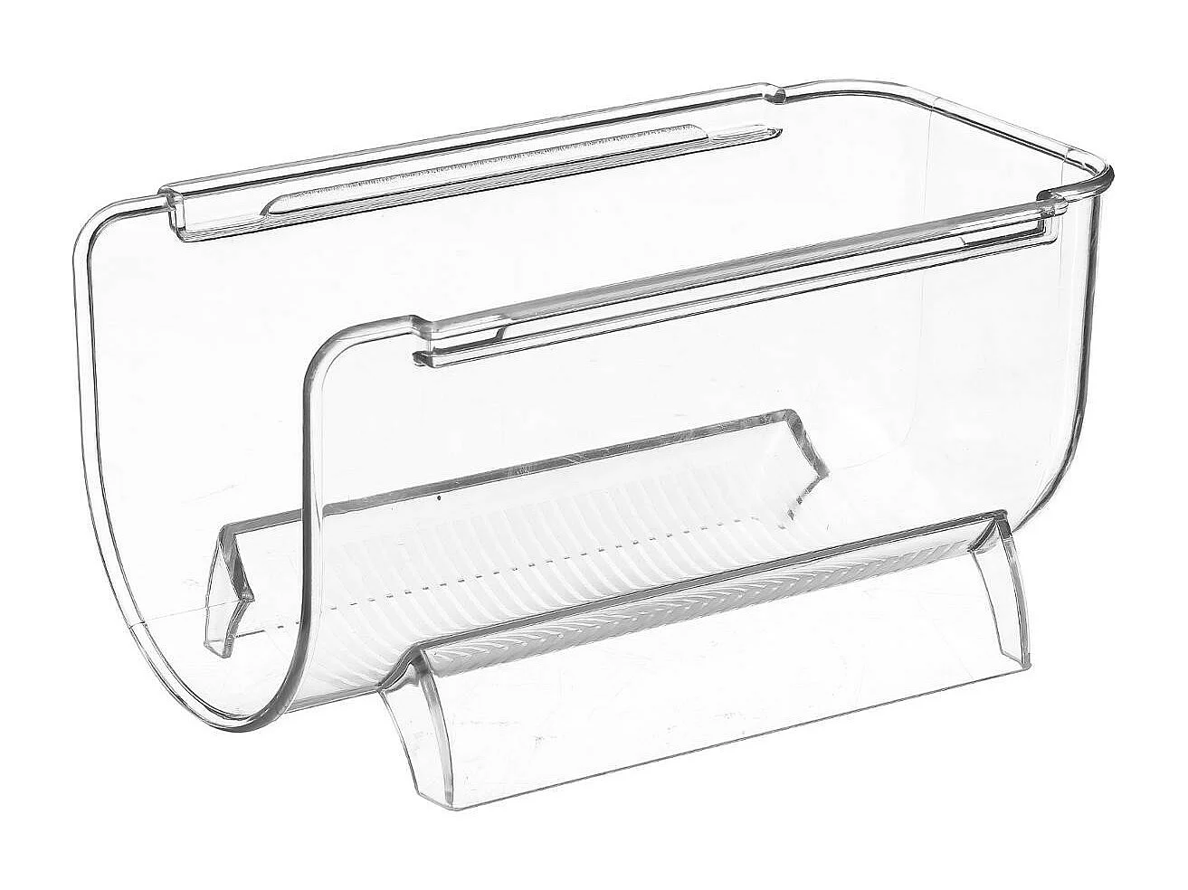 Bac de Rangement Bouteille Vin "Frigo" 20cm Transparent