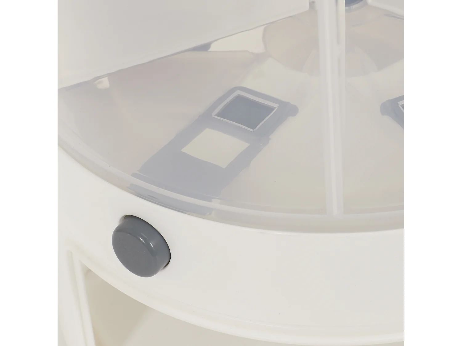 Distributeur 6 Compartiments De 1.5l Blanc, Transparent, Gris