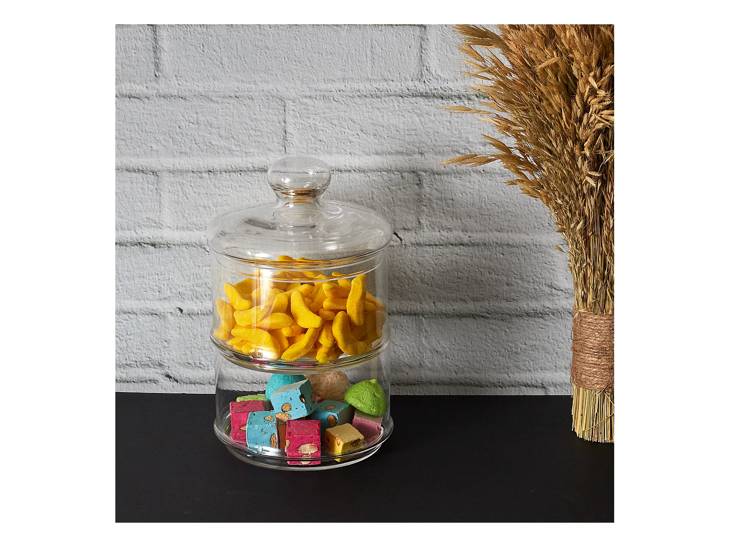 Boite A Biscuit 2 Compartiments D16x29cm Transparent