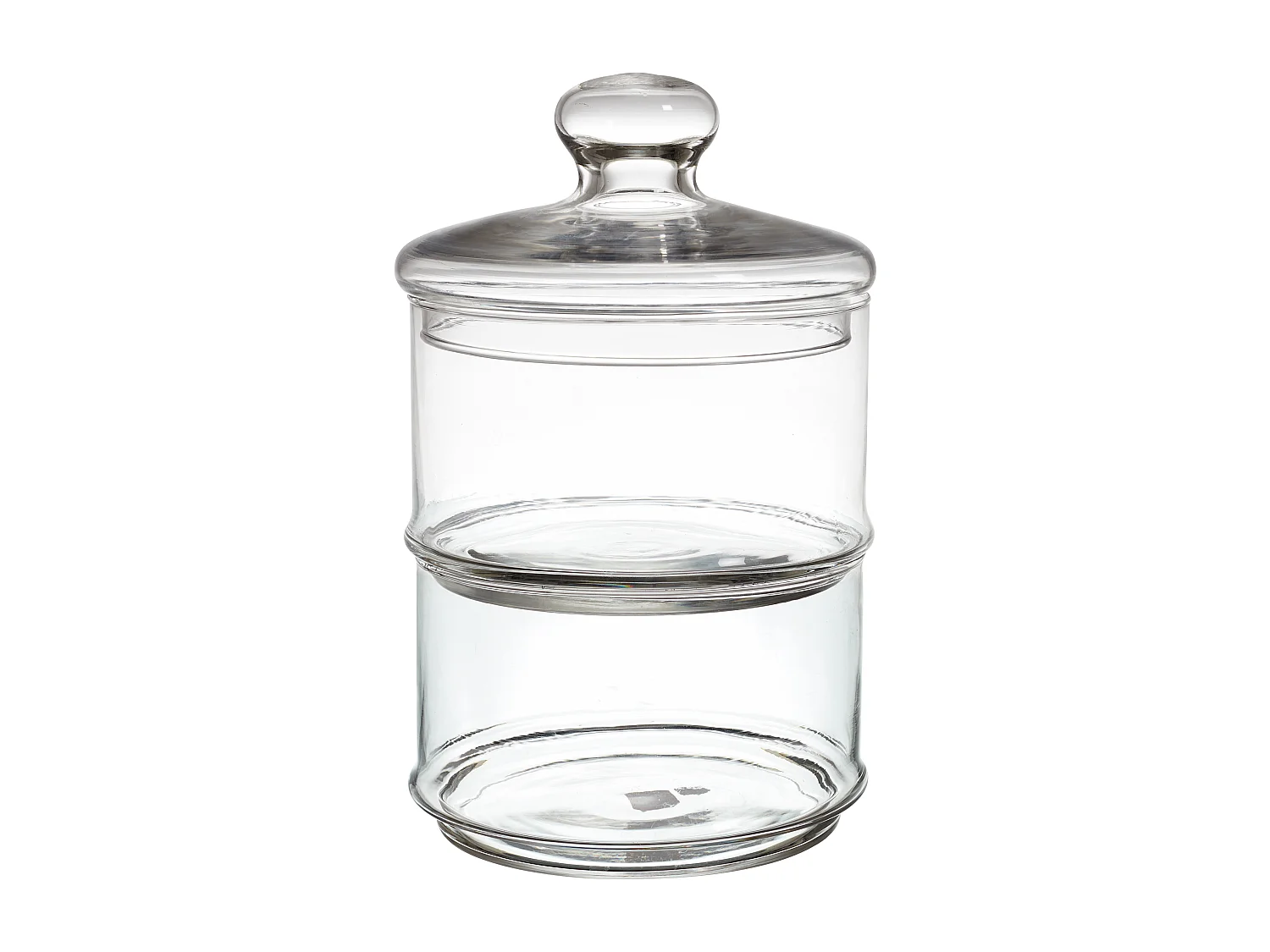 Boite A Biscuit 2 Compartiments D16x29cm Transparent