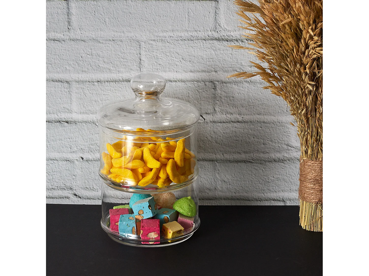 Boite A Biscuit 2 Compartiments D16x29cm Transparent