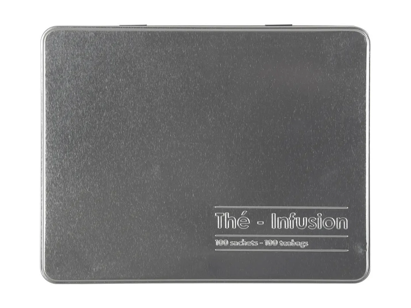 Boîte à Thé & Infusion en Sachet "Relief II" 21cm Noir